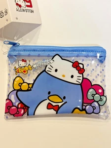 Sanrio Flat Pouch Zipper Bag Hello Kitty 50th Anniversary TUXEDOSAM - Picture 1 of 2
