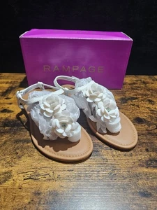 Sandalias de verano Rampage vintage con flores blancas Dandylion 9 M nuevas de stock - Imagen 1 de 11