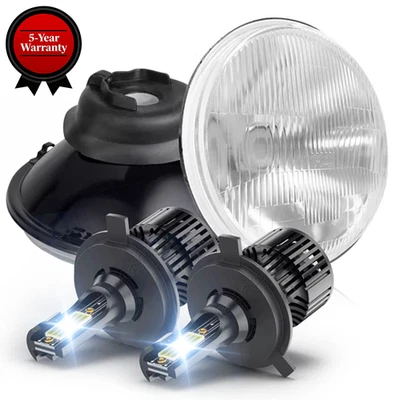 Farol de LED 7 polegadas para lâmpada Datsun 240Z 260Z 280Z 280ZX 1970-78 H4 - Imagem 1 de 4