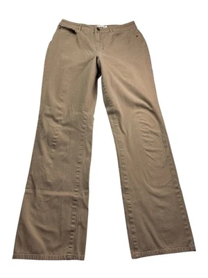 Женские классические коричневые джинсы хаки Coldwater Creek размер 8 прямые штанины - Изображение 1 из 3