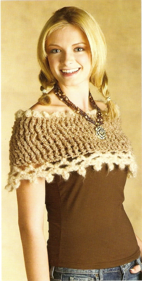 BONITAMENTE Cálido Tus Hombros Suave Encogimiento de Encogimiento/Ropa/Patrón de Ganchillo SOLO INSTRUCCIONES Foto 1 de 1