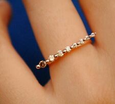 Champagne Diamond Gradient Bar Ring 14k Gold Horizontal Ring Bride Gift Ring.