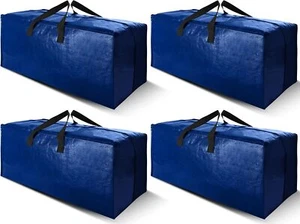 4 Pack Heavy Duty Extra Large Moving Bags with Backpack Straps - Strong Handles - Picture 1 of 8