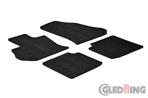 All Weather Custom Fit Rubber Floor Mats 2013-2017 Fiat 500L - 4 pieces - Black - Picture 1 of 1