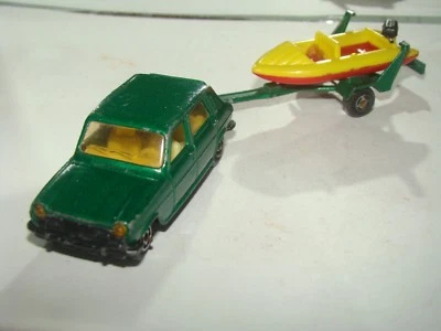 IMBRIMA INBRIMA MAJORETTE SIMCA 1100 AND TRAILER AND BOAT B845 - Image 1 of 4
