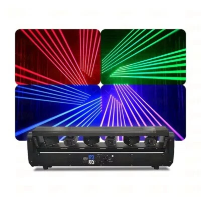 6 Eyes Monster Beam Laser Moving Head Light Full Color RGB DJ Lighting Stages - Image 1 of 4