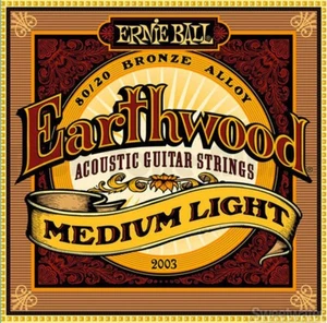 Cuerdas de guitarra acústica ligera media Ernie Ball Earthwood 80/20 bronce - Imagen 1 de 1
