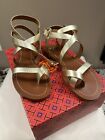 Tory Burch Patos  Strappy Spark Gold Sandal Size 8