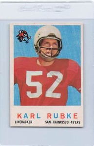 1959 Topps #112 Karl Rubke 49ers EX/MT *DA-A7430