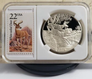 Medallón de plata de vacaciones 1973 - Navidad rural con estampillas vintage - W1 - Imagen 1 de 15