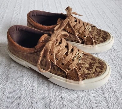 Michael Kors Niñas Tenis Talla 1 Juvenil Ima Rebel Tostado Marrón Metálico  Foto 1 de 4