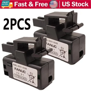 2X New For Fanuc A98L-0031-0026 Fanuc A02B-0309-K102 3V 1740mAh Battery US - Picture 1 of 8