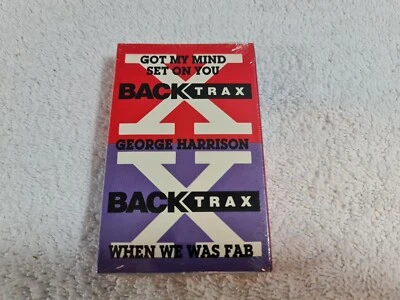 George Harrison- Sealed Cassette Single- Back Trax (Red/Purple) - Image 1 of 3