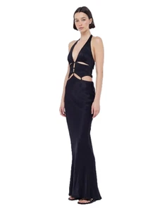 Bec + Bridge Alabama Maxi Dress Gown Black Halter Size 6/US 2/EU 34 Formal Party - Picture 1 of 11