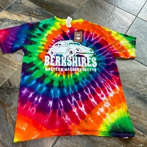 $25 Berkshires Western Massachusetts Volkswage Tye Dyed T-Shirt - Youth XL - Picture 1 of 6