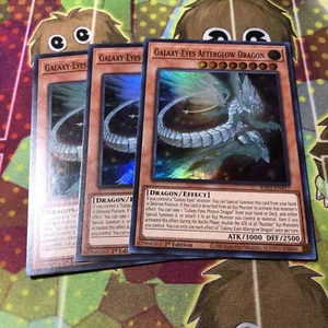 Yugioh Galaxy-Eyes Afterglow Dragon X3 Super Rare RA01-EN017 1st NM Playset - Picture 1 of 1