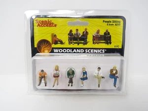 Woodland Scenics O 2759 Personas Sentadas Park Goers Pasajeros Sentados Conjunto de Figuras - Imagen 1 de 2