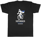 T-shirt personnalisé homme Superbiker cycliste cycliste en cape super-héros tee unisexe
