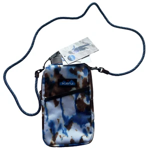 KAVU Essential Case Zip Crossbody Wallet w/ Rope Strap 9"x 6" Earth Sky Tie Dye - Picture 1 of 8
