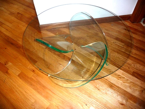 VINTAGE  MCM LUCITE PROPELLER BASE COFFEE TABLE. MID CENTURY MODERN Cover