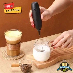 Battery Operated Mini Handheld Milk Frother Coffee Mixer Wireless Home Use - Picture 1 of 7