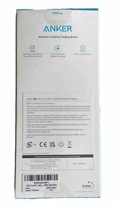 Anker B8757041 6 ft USB C to USB C Cable - 2 Pack Silver - Series 3 - - Picture 1 of 5