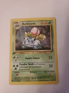 Pokemon FRENCH 1st Edition Base Set Ivysaur HERBIZARRE 30/102 Uncommon 1998 LP - Picture 1 of 2