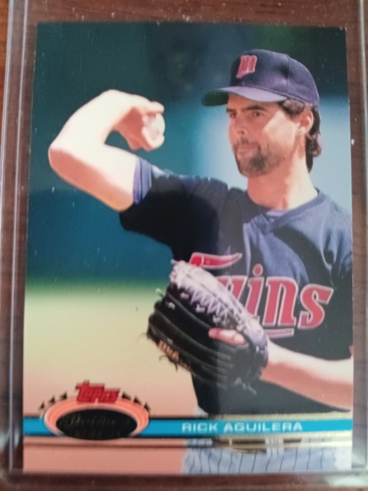 RICK AGUILERA TWINS 1991 TOPPS STADIUM CLUB BASEBALL CARD #76 - Image 1 of 1