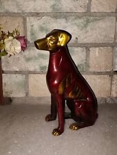 Brass Retriever Dog Pet Statue Austrian Breed Labrador Table Decor Welcome HK528