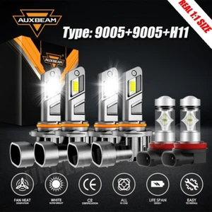 For Toyota Avalon 2013-2015 AUXBEAM 9005 H11 Canbus LED Headlight Fog Bulb White - Picture 1 of 12