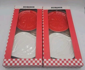 Lot of 2x BBQ Ceramic Food Dishes Tomato & Onion Plates 4 Pieces - Picture 1 of 4