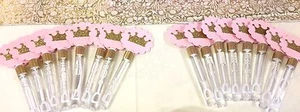 Pink and Gold Princess Party/ Baby Shower/ Bubble Wands Party Favor SET OF 10 - Picture 1 of 2