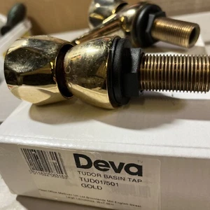 Deva DCM102/501 Bath Taps (Pair), Gold, Medium, Set of 2 Pieces - Picture 1 of 6