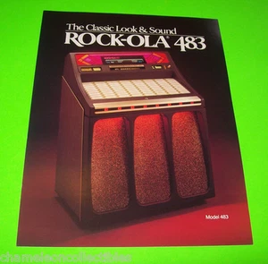 Rock-Ola 483 Jukebox FLYER Original Phonograph Music Promo Art Print Sheet 1981  - Picture 1 of 2