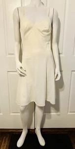 Vintage 1970s Vanity Fair Ivory Nylon Full Slip Mini Lace Trim Size 34  - Picture 1 of 6