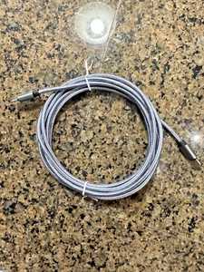Câble USB-C vers USB-C Charge Rapide/Transfert de Données Cordon 10' Argent Foncé Téléphone - Photo 1 sur 3