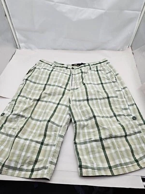 Pantalones Cortos Ligeros Akademiks Verde A Cuadros Verano Primavera Talla 40 Foto 1 de 4