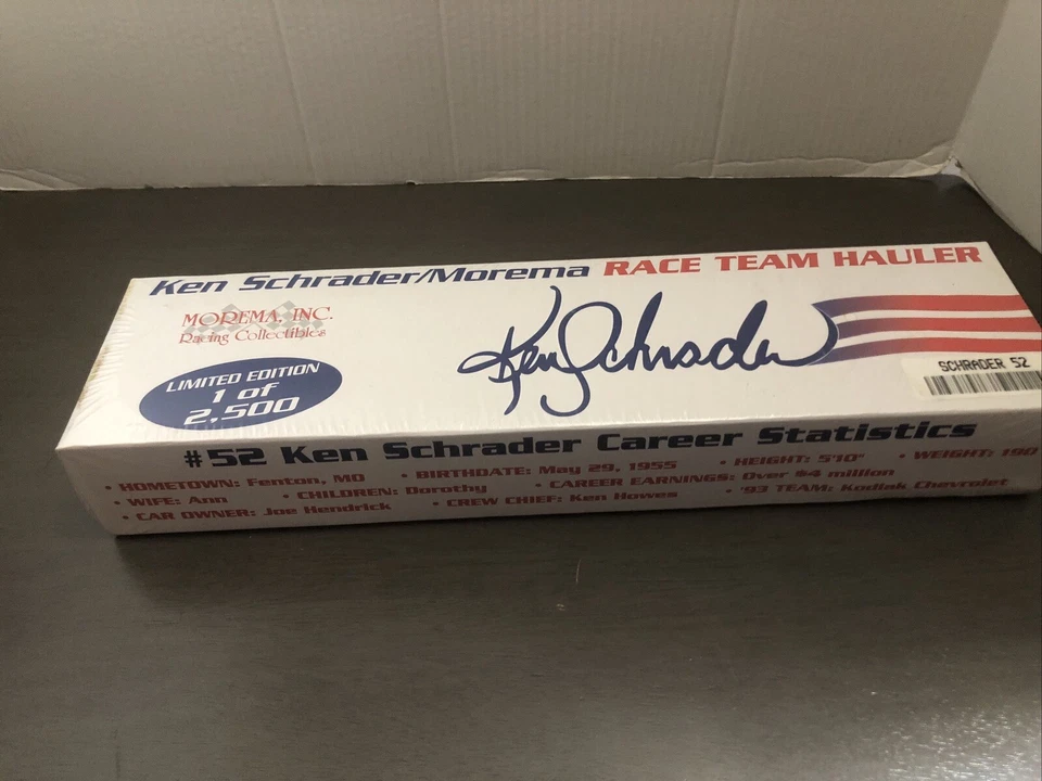 KEN SCHRADER #52 MOREMA INC RCI 1/64 SCALE 1993 RACE TEAM HAULER  New Sealed - Image 1 of 1