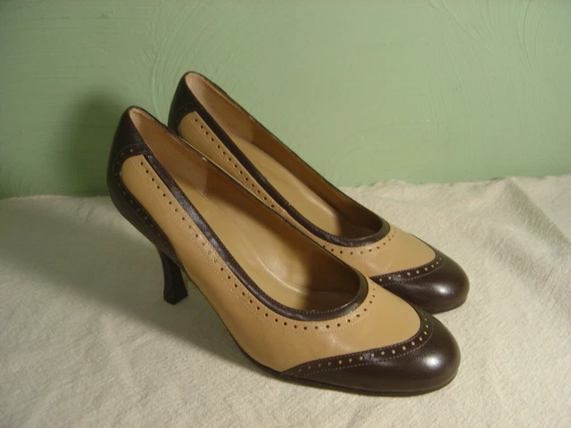 Mujer Karen Scott Tostado Y Cuero Marrón Tacones Número 7.5M - Imagen 1 de 4