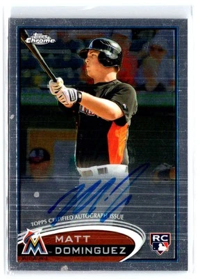 2012 Topps Chrome #159 Matt Dominguez Rookie Autographs - Image 1 of 2