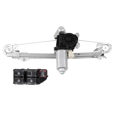 For 1997-2003 Chevy Malibu 4-Door Rear Left Window Regulator & Switch With Motor Foto 1 de 4