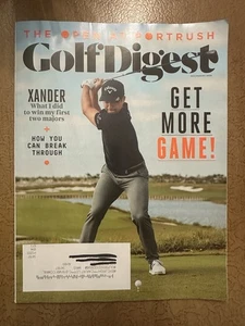 Golf Digest Magazin Juli August 2025 geöffnet in Portrush Get More Game Xander - Bild 1 von 4