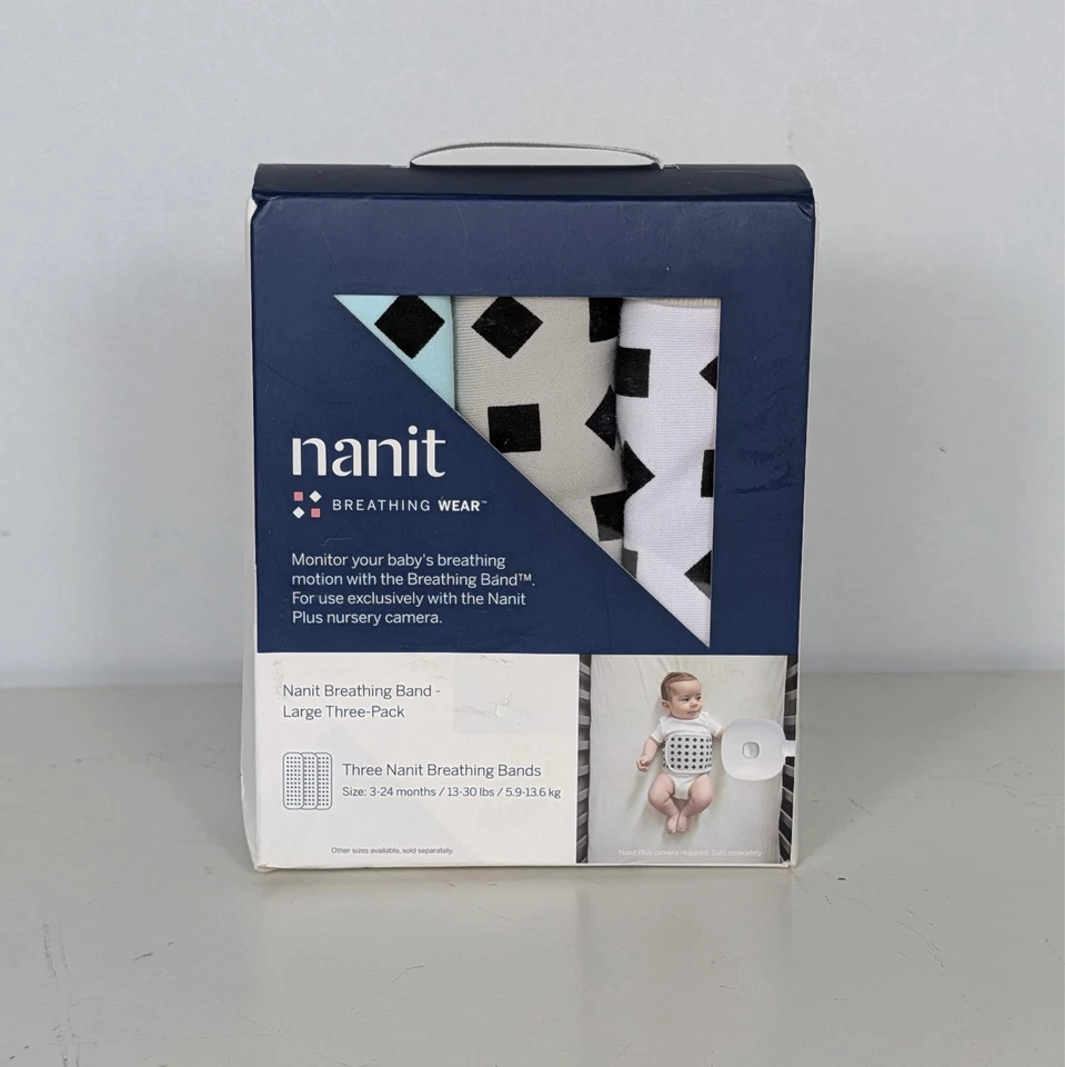 Nanit Breathing Wear Band 3pk - Size Large 3-24 Months