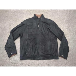 Chaqueta de Cuero Remy Para Hombre 42 Negra Hecha en EE. UU. Cremallera Completa Bombardero - Imagen 1 de 8