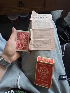 Waddingtons Lexicon Vintage Card Game Pack Red 1950s - Picture 1 of 5