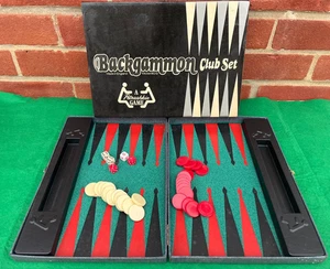 Vintage Petrushkin Backgammon Board Game Club Set Complete in case & slip box - Picture 1 of 6