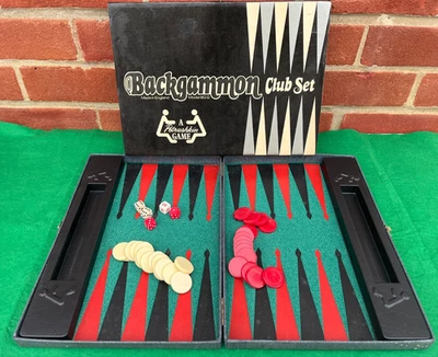 Vintage Petrushkin Backgammon Board Game Club Set Complete in case & slip box - Image 1 of 4