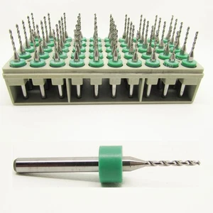 1.2mm 3/64" .047" Solid Carbide Drill Bits - 50 PIECES -1/8" Shank 1.20mm R/S - Picture 1 of 4