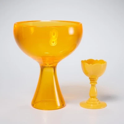 Alessi Naranja Miriam Mirri Marcel Wanders Huevo Taza Helado Cuenco Lote de 2 piezas Foto 1 de 4