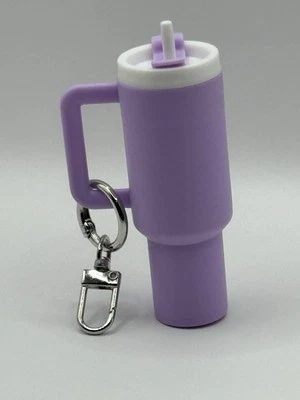 Mini Stanley Drink Cup Key Chain W Straw Holds Whatever U Want To Put In It! - Image 1 of 4